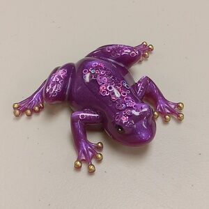 Handcrafted resin frog